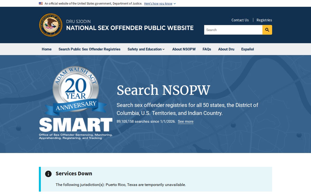 Person County sex offender national cross-state search