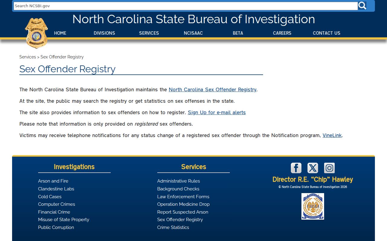 Person County sex offender registration program overview